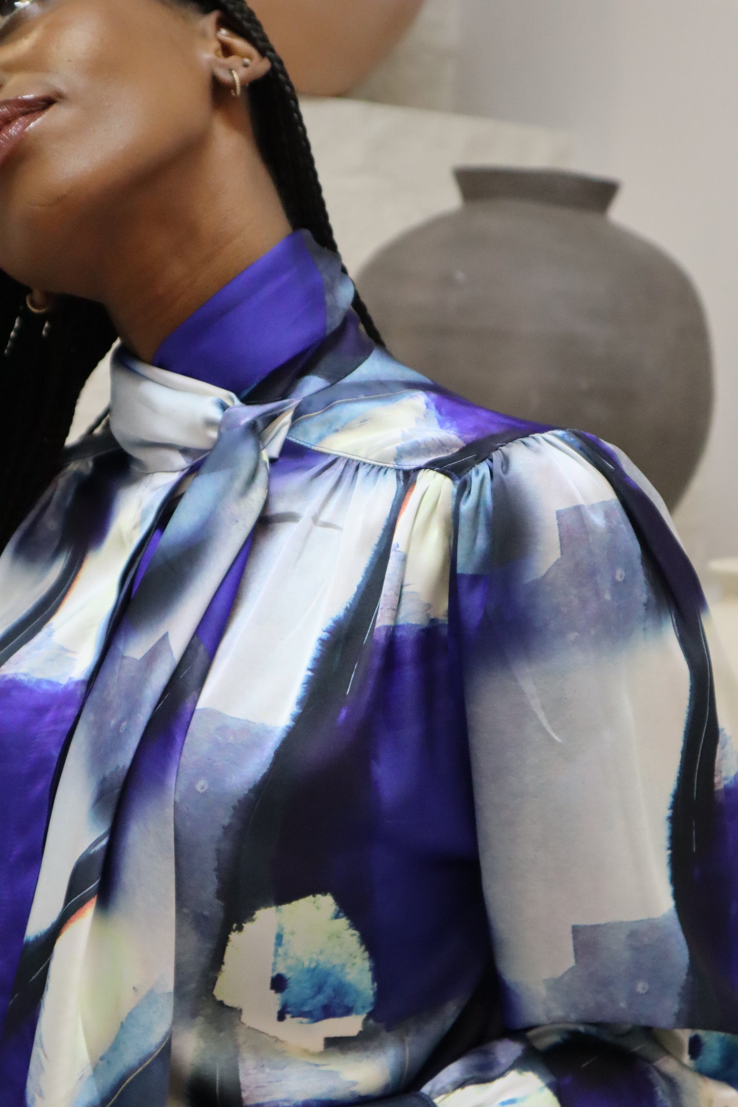 The Zuri Tie-Neck Blouse